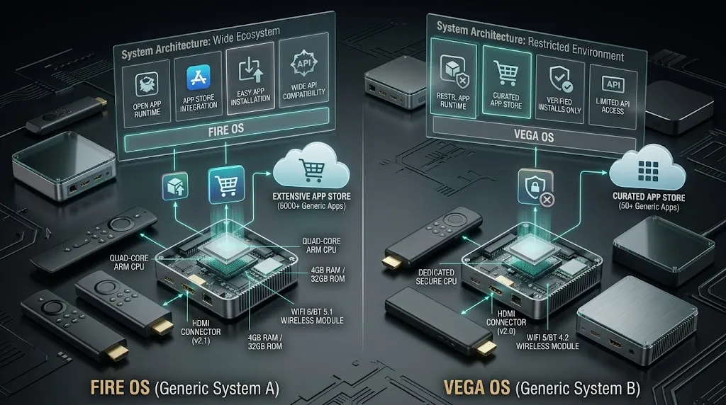 IPTV device compatibility and Fire TV operating system comparison