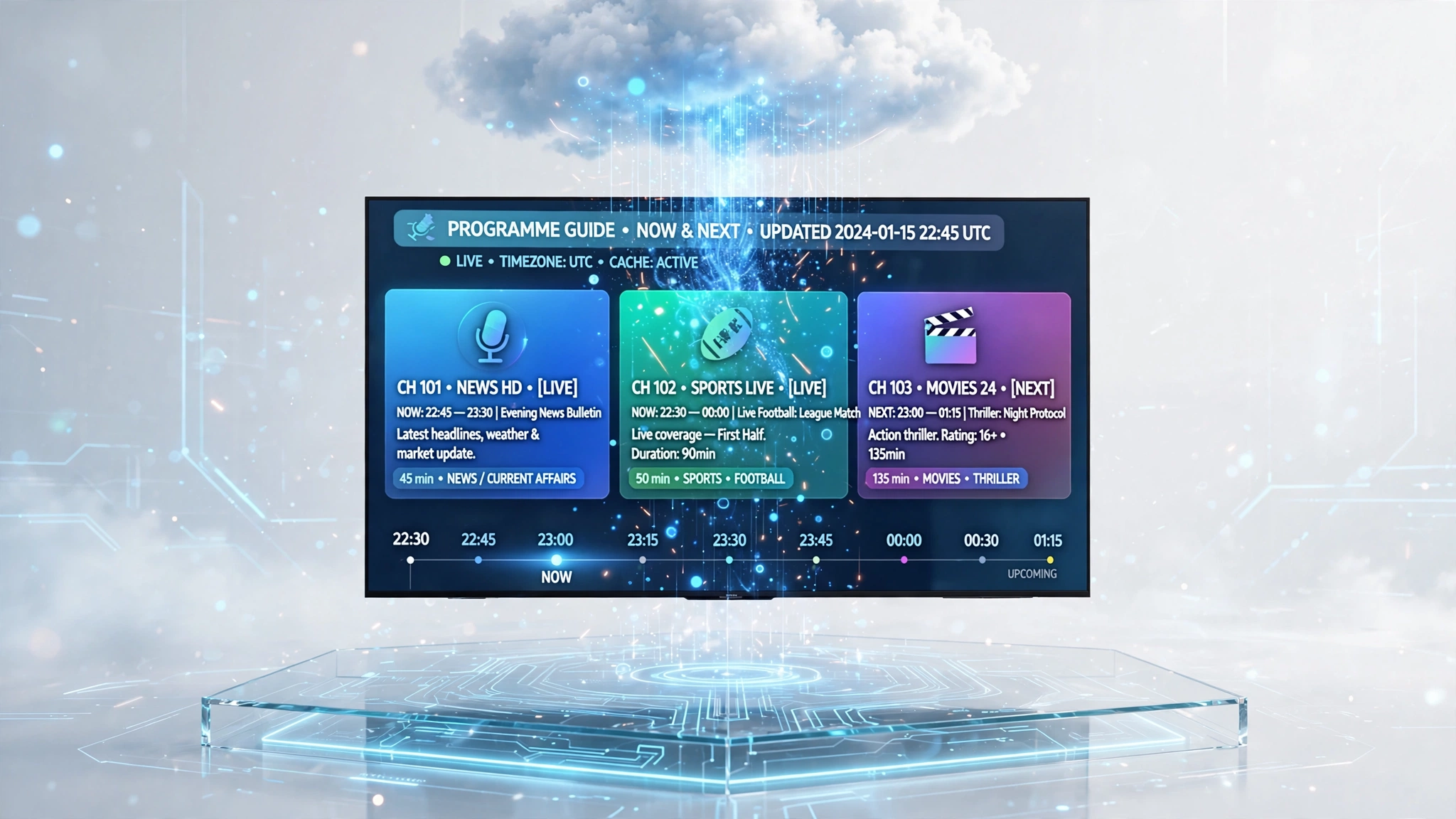 How IPTV guide data reaches the electronic programme guide