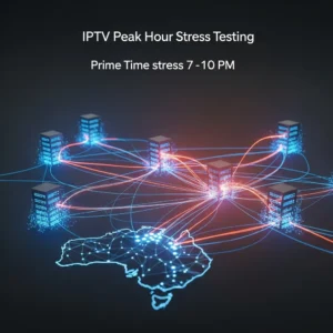 IPTV peak hour performance in Australia showing increased network load and server congestion during evening prime time