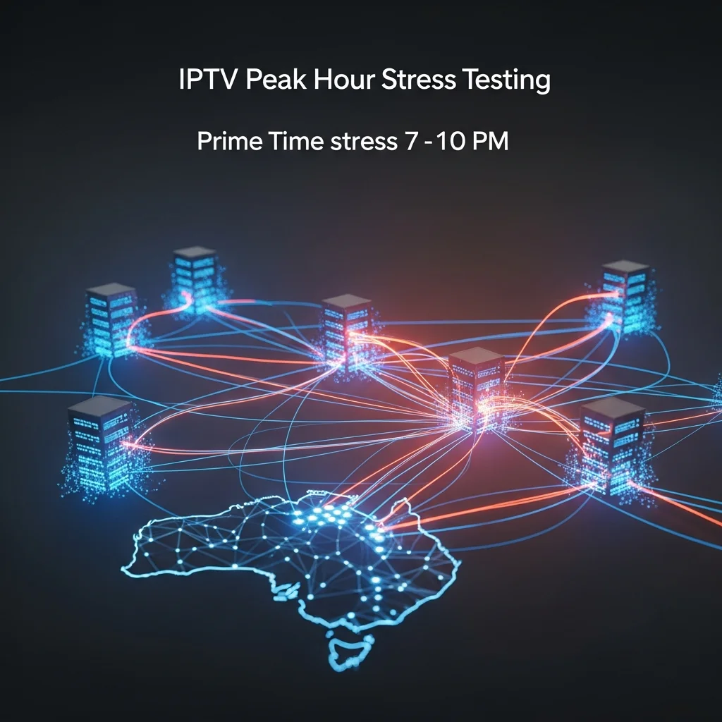IPTV peak hour performance in Australia showing increased network load and server congestion during evening prime time