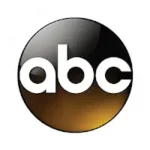 ABC logo with white lowercase letters inside black circle