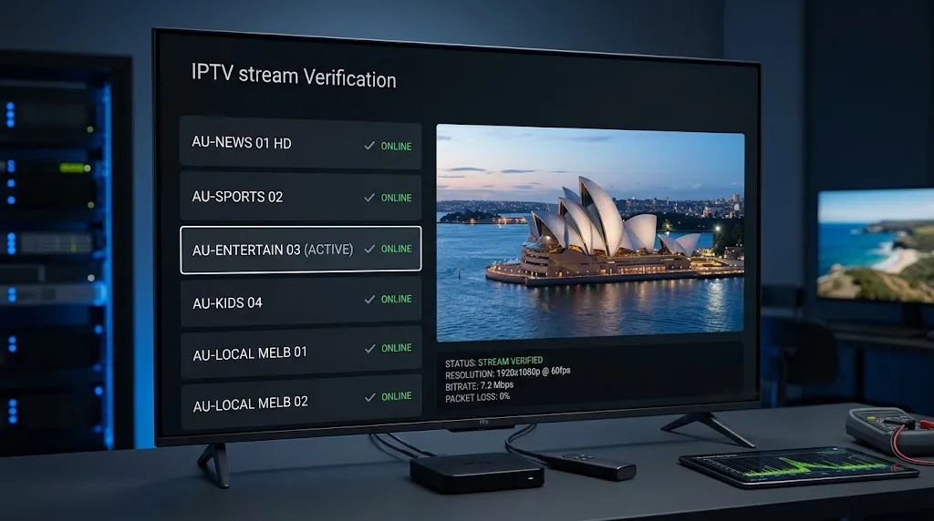Testing specific IPTV channels during a free trial in Australia