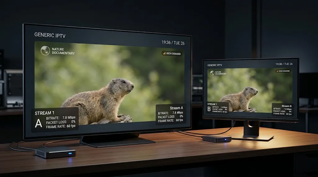 Testing IPTV performance during peak viewing hours and on multiple screens