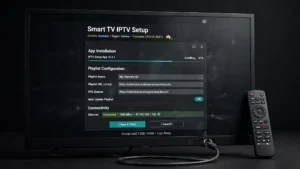 Smart TV IPTV setup Australia on a smart television