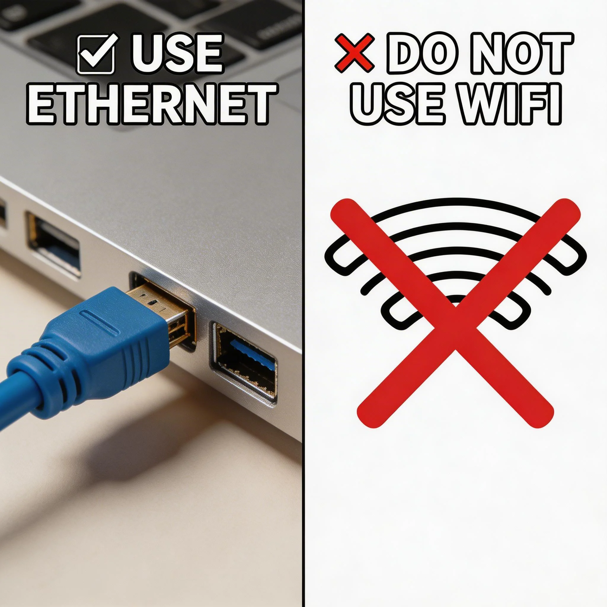 Connect the IPTV device to your router using an Ethernet cable instead of Wi-Fi for stable streaming.