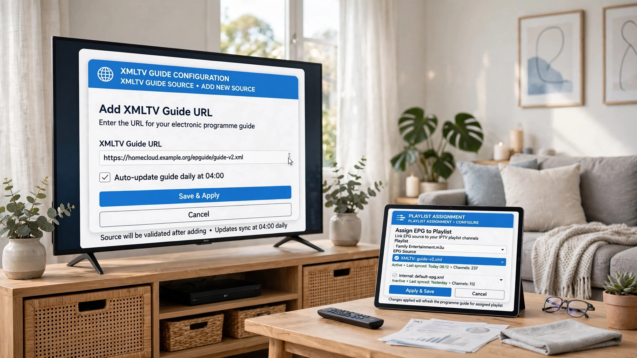 Adding an IPTV EPG on Smart TV and Android TV streaming apps