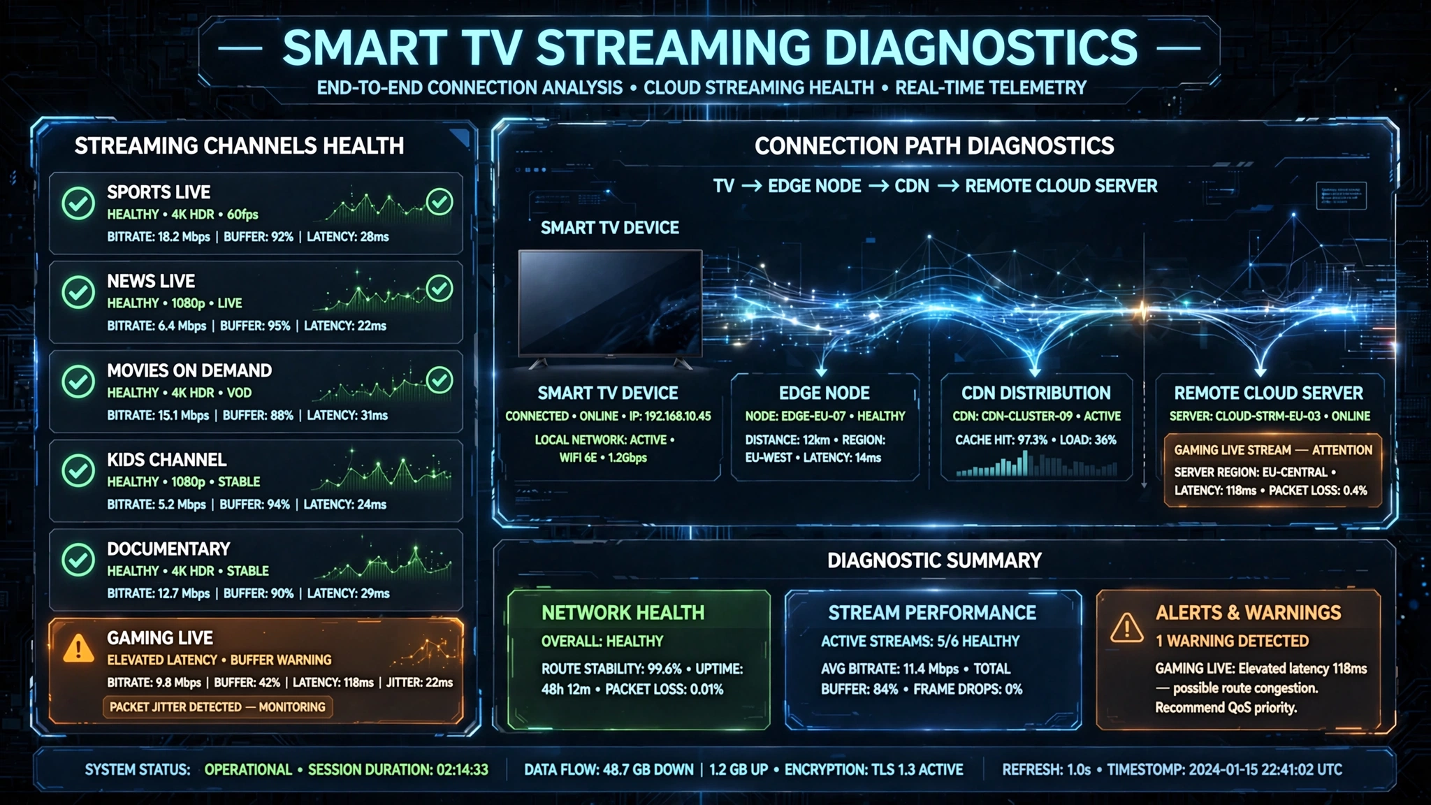 IPTV no signal affecting one channel group while other channels continue working