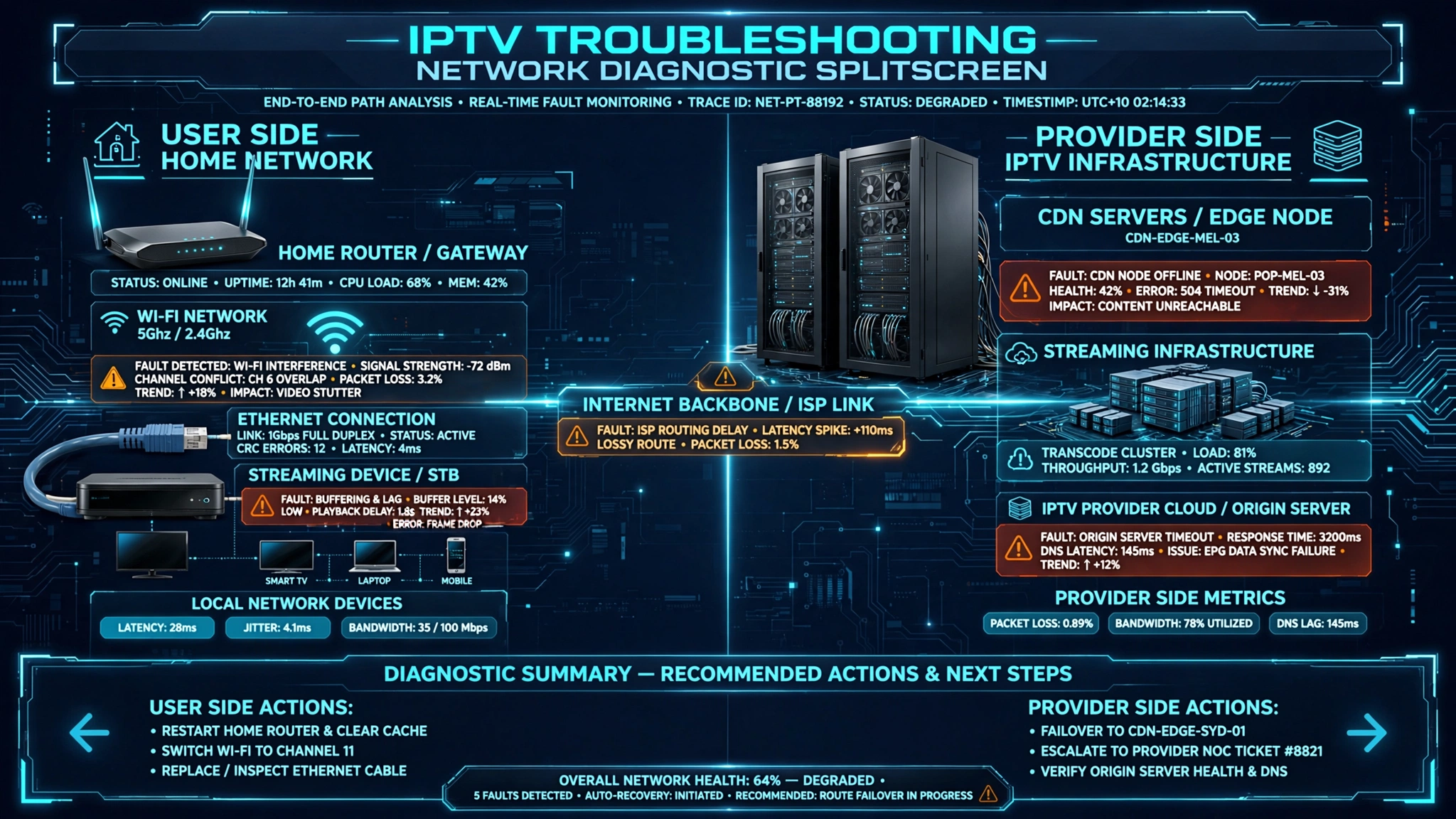 Provider-side versus user-side IPTV troubleshooting in Australia