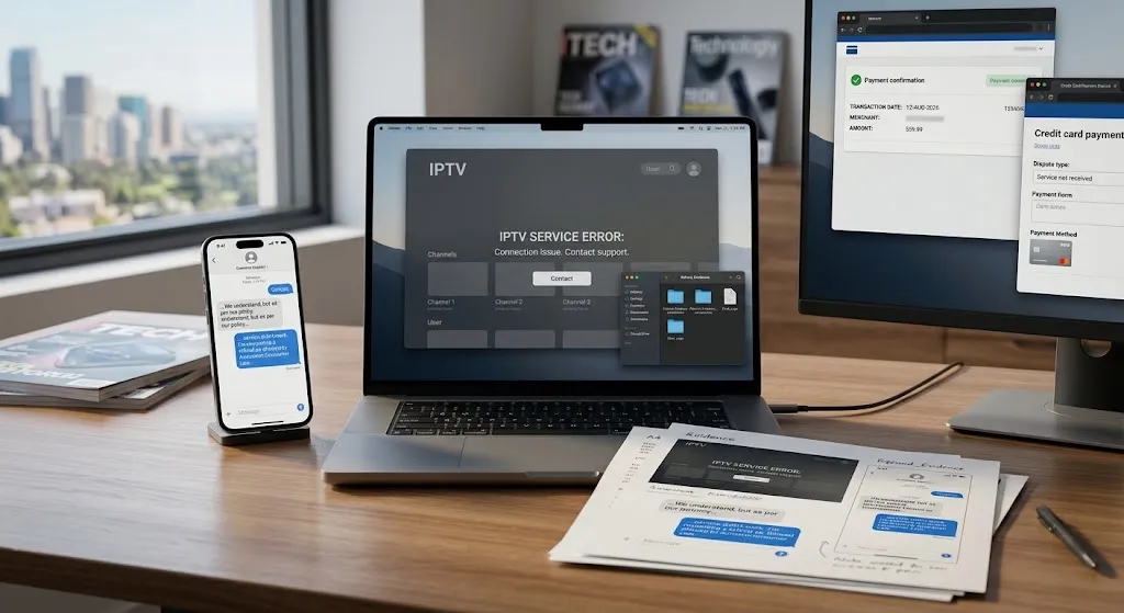 IPTV refund Australia payment dispute card transaction and refund evidence