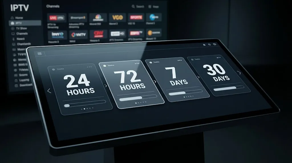 IPTV refund policy Australia showing 24-hour, 72-hour, 7-day and 30-day refund windows