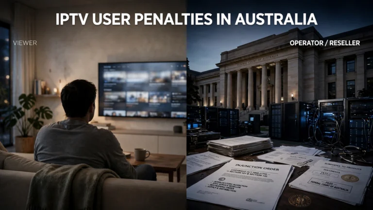 IPTV user penalties in Australia under Australian copyright law