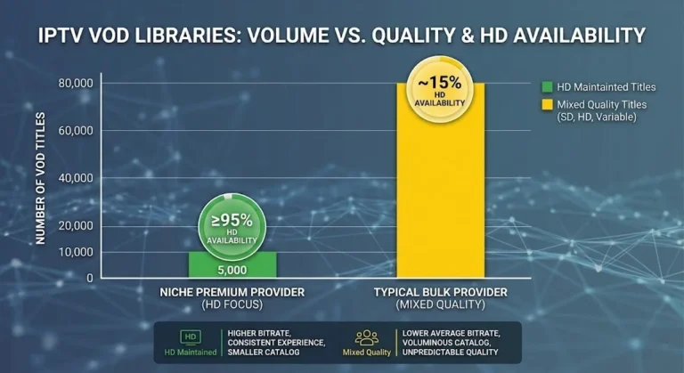 IPTV VOD library comparison chart Australia 2026