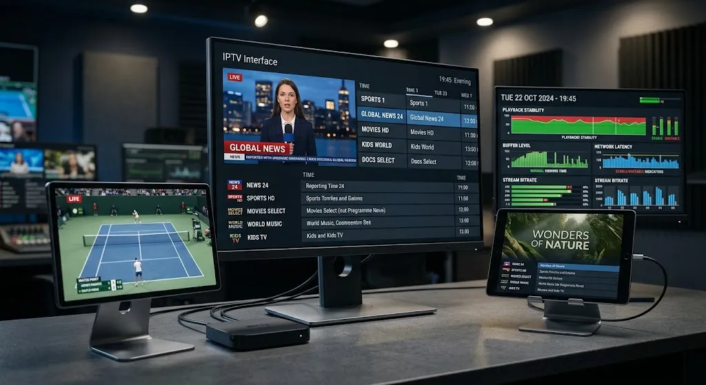 Best IPTV Australia checks for channels, viewing time, device, EPG, simultaneous screens and live events