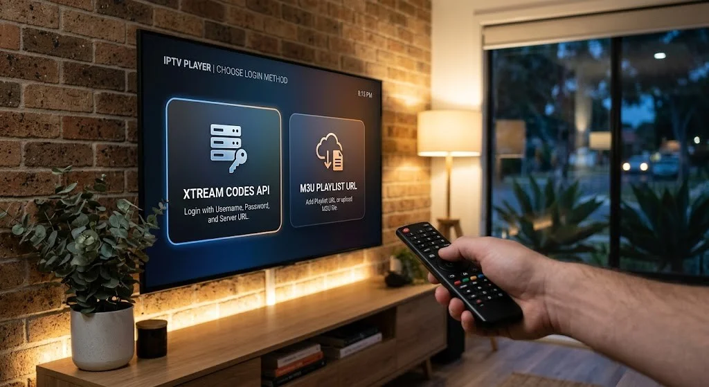 IPTV Smarters Pro login options for Xtream Codes and M3U playlists