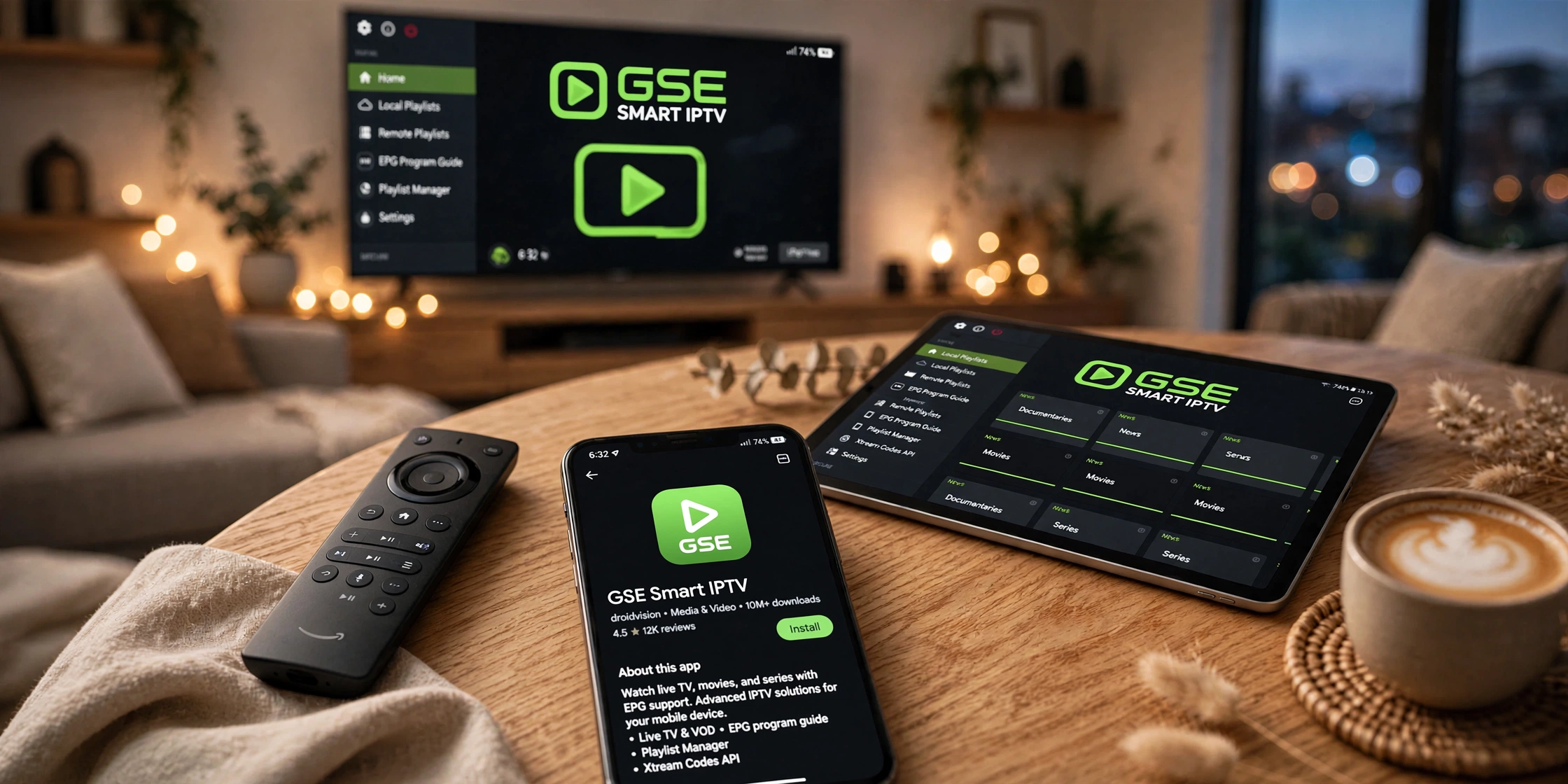 GSE Smart IPTV app download and setup on multiple devices in Australia