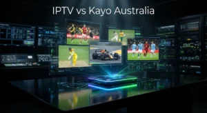 IPTV vs Kayo Australia comparison showing sports streaming technology and international television services in Australia